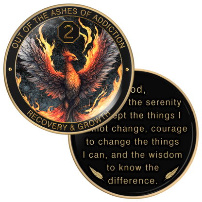Phoenix Sobriety Affirmation Coin Gift Set