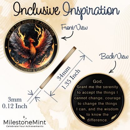 Phoenix Sobriety Affirmation Coin Gift Set