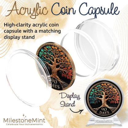 Tree of Life Affirmation Sobriety Coin Gift Set - Multicolor