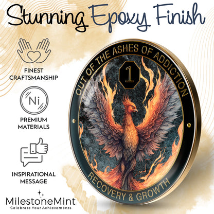 Phoenix Sobriety Affirmation Coin Gift Set