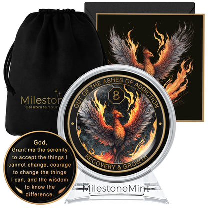 Phoenix Sobriety Affirmation Coin Gift Set