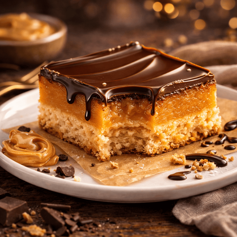 High-Protein, Low-Carb, Gluten-Free Peanut Butter Dessert Bars